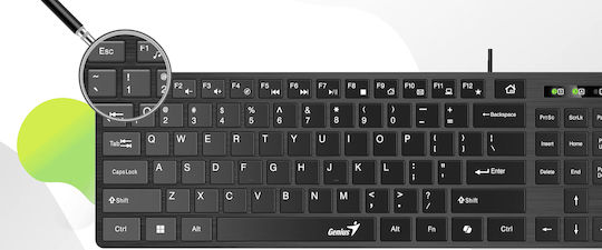 Genius SlimStar 126 Nur Tastatur Englisch US Weiß