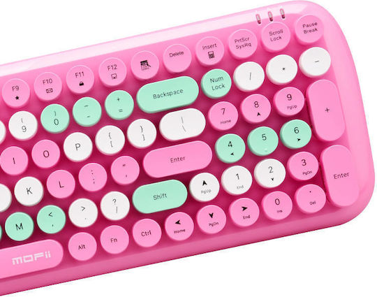 MOFII Candy XR Kabellos Tastatur & Maus Set Englisch US Rosa