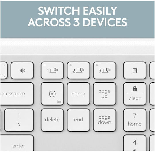 Logitech Signature Slim Kabellos Nur Tastatur Englisch US Offwhite