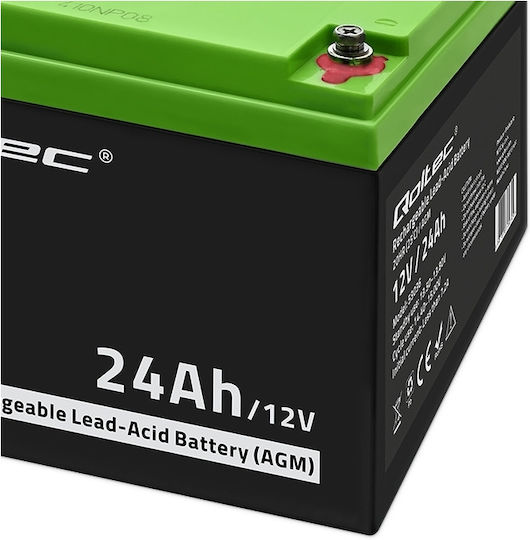 Qoltec Батерия UPS с Капацитет 24Ах и Напрежение 12V 53036 1бр