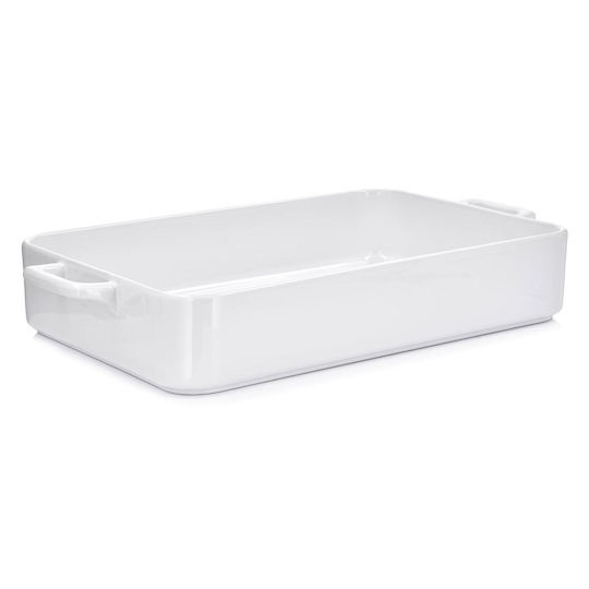 Tavă de copt ceramică 36x22 cm albă Niklas Duka