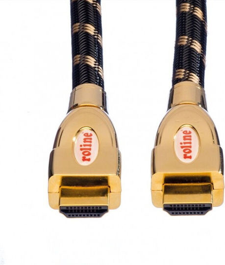 Roline Cablu HDMI 4K Auriu Ultra HD Cu Ethernet 3m Roline 11.04.5692