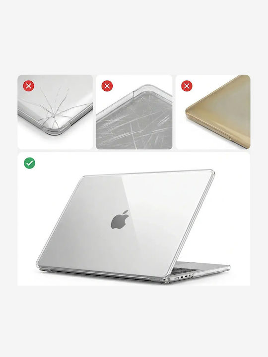 Tech-Protect Macbook Geantă pentru Laptop în Culoare Transparentă