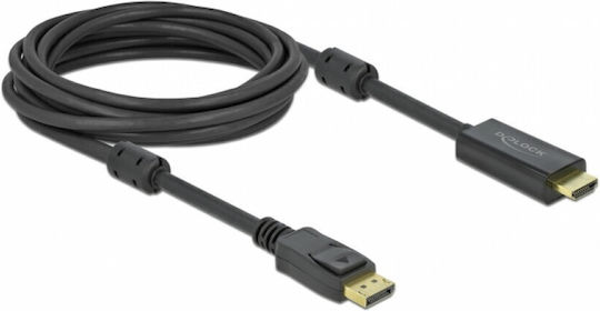 DeLock Kabel DisplayPort-Stecker - HDMI-Stecker 5m Schwarz (85958)