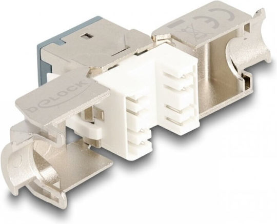 Delock Set 10 Stück Rj45 Keystone Modul Lsa Cat.6a Werkzeugfrei Grau Delock 88120