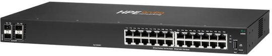 HP Aruba 6000 CL4 4F 370W Comutator Gestionat Strat 2 PoE+ cu 24 Porturi Gigabit (1Gbps) Ethernet