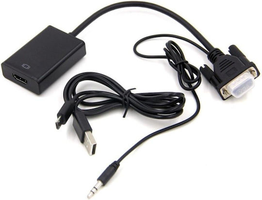 PremiumCord khcon-49 Конвертор HDMI женски към 3.5mm / VGA 2x мъжки