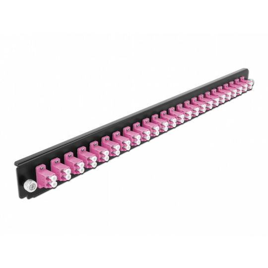Delock Delock 43361 Front Patch Panel 19" 24-Port LC Duplex OM4 Gehäuse Violett