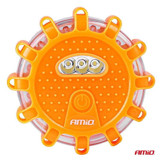 Amio Amio Emergency Safety Light Magnetic Rechargeable 12 SMD LED Red & 3 SMD White Immediate Hazard Signaling Portable Light – 1 Pc 04673/am 04673/am
