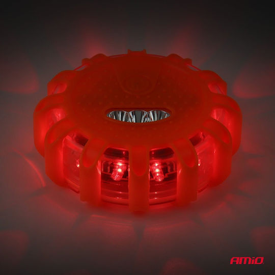 Amio Amio Emergency Safety Light Magnetic Rechargeable 12 SMD LED Red & 3 SMD White Immediate Hazard Signaling Portable Light – 1 Pc 04673/am 04673/am