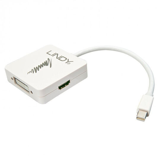 Lindy Mini DisplayPort Докинг станция с HDMI Бял (41035)