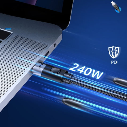 Orico USB 4 Video Cable USB-C male - USB-C 240W PD Μαύρο 1.5m CC240-40-15-BK-BP