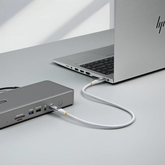 StarTech USB 2.0 Cable USB-C male - USB-C 240W PD Λευκό 1.5m CC150CM80GUSB4CABLEW