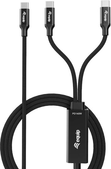 Equip USB 2.0 USB-C Male - USB-C 140W PD Black 1.5m 128895