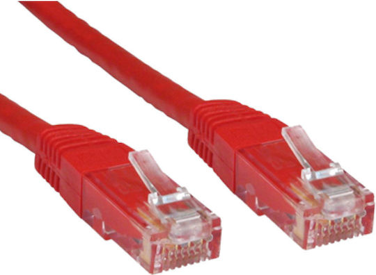 Cablu UTP Spacer SP-PT-CAT5-5M-R Cat.5e Cupru-Aluminiu 5 M Roșu AWG26