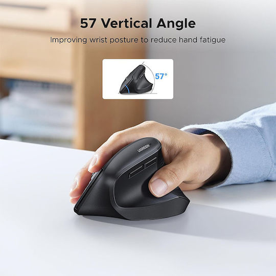 Ugreen M571 Kabellos Ergonomisch Bluetooth Maus Schwarz