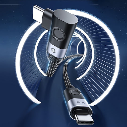 Orico Angle (90°) Cable USB-C male - USB-C 240W PD Μαύρο 1.5m