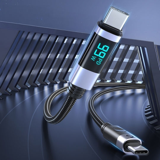 Orico LED Cable USB-C male - USB-C 100W PD Μαύρο 3m