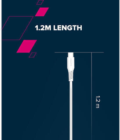 Canyon USB 2.0 Kabel USB-C männlich - USB-C 18W PD Weiß 1,2 m