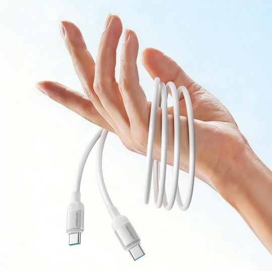 Joyroom Series Cable USB-C male - USB-C 60W Λευκό 1.2m S-A62 Lively