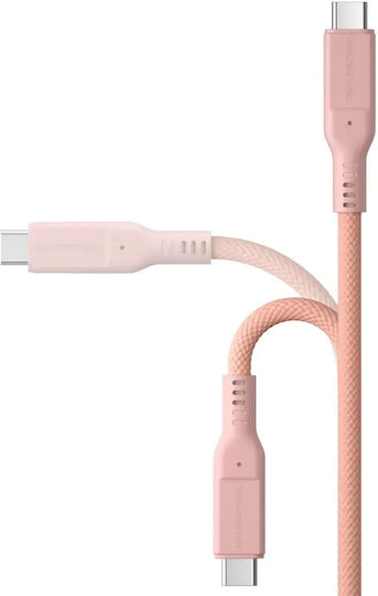 AmazingThing Braided USB 3.2 Video Cable USB-C Male - USB-C 70W PD Pink 1m