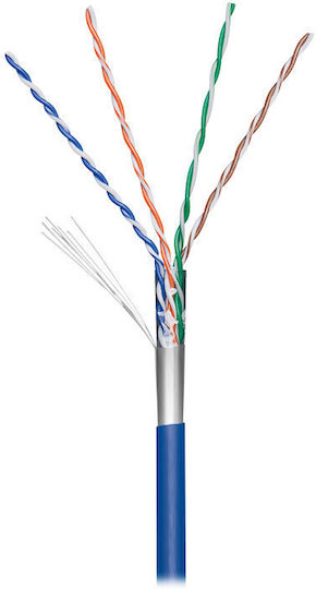Goobay F/UTP Cat.5e (Gigabit) Cablu De Rețea Ethernet Fără Conectori 100m Albastru