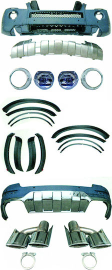 Body Kit Car AMG Package with Spoilers Compatible with Mercedes-Benz ML W164 2008-2011
