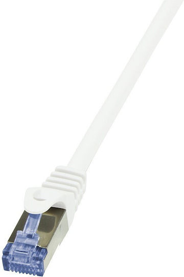 LogiLink S/FTP Cat.6a (Gigabit) Καλώδιο Δικτύου Ethernet 0.5m Λευκό