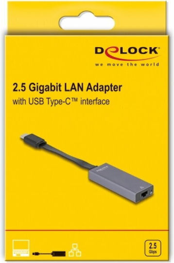 Delock USB 3.1 Type C to 2.5 Gigabit LAN Slim Adapter Delock 66248