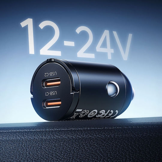 Orico Miniring 30w 2x Usb-c Car Charger Black Mr-30-2c Orico-mr-30-2c-bk-ep-hu