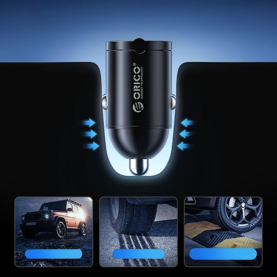Orico Miniring 30w Usb-a + Usb-c Car Charger Black Mr-30-1a1c Orico-mr-30-1a1c-bk-ep-hu