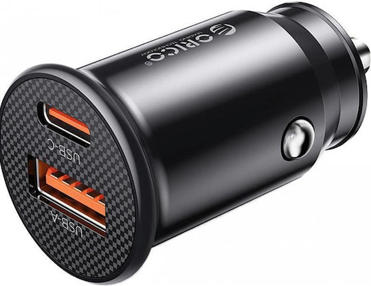Orico Powermini 30w Usb-c + Usb-a Car Charger Black Pm-30-1a1c Orico-pm-30-1a1c-bk-ep-hu