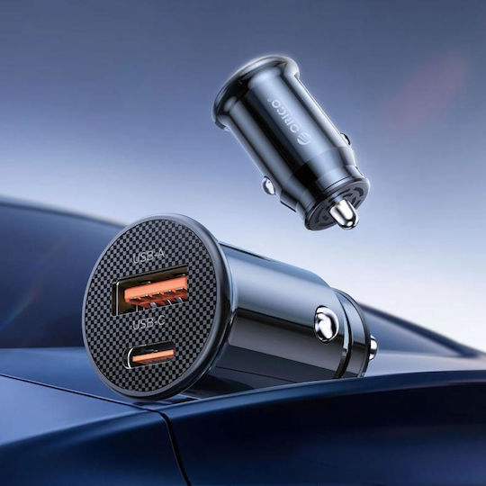 Orico Powermini 30w Usb-c + Usb-a Car Charger Black Pm-30-1a1c Orico-pm-30-1a1c-bk-ep-hu
