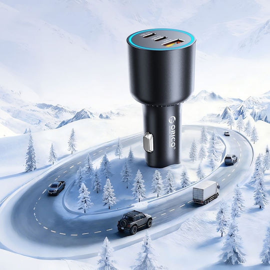 Orico Hyperdrive 165w Usb-a + 2x Usb-c Car Charger Black Hd-165-1a2c Orico-hd-165-1a2c-bk-ep-hu