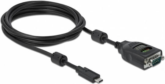 Delock Usb Type C To Serial Rs-232 Db9 Ftdi Cable Led 2m Delock 90414