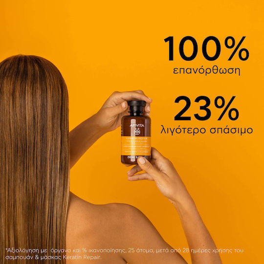 Apivita Keratin Repair Honey & Plant Keratin Σαμπουάν Αναδόμησης/Θρέψης για Ταλαιπωρημένα Μαλλιά 250ml