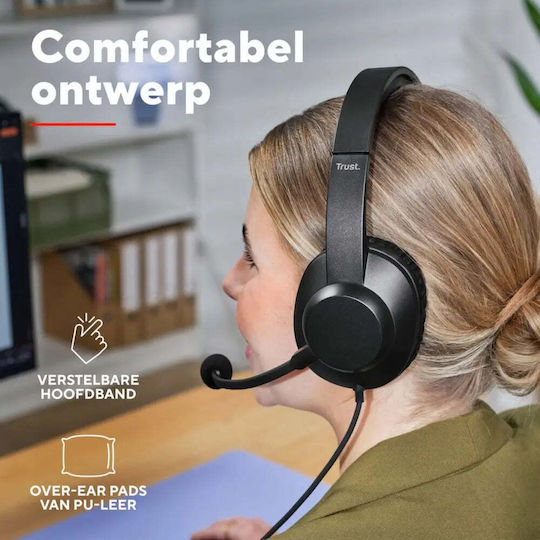 Trust Over Ear Multimedia-Kopfhörer Mit Mikrofon Und USB-C / 3,5 Mm Klinke 25460