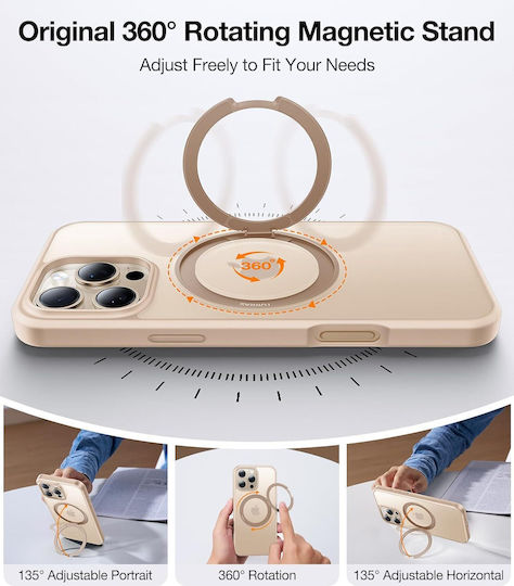 Torras Back Cover Σιλικόνης Χρυσό (iPhone 16 Pro Max)
