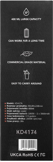 Kraft & Dele Blender cu cană din plastic 400 ml albastru KD4174