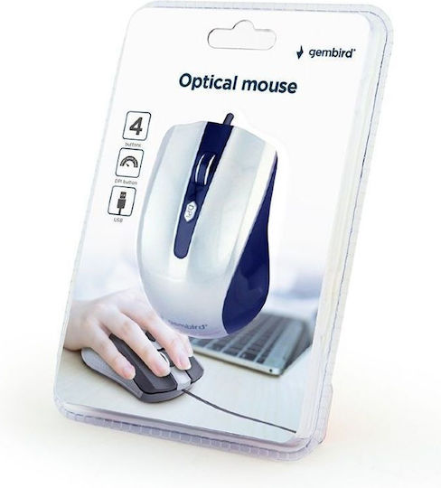 Gembird MUS-4B-01 Wired Mouse Silver
