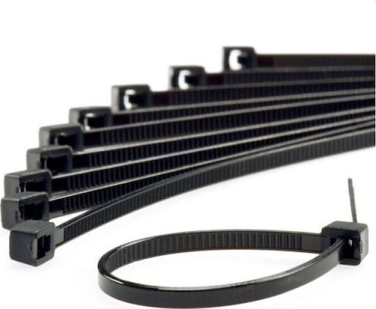 Helix Plastische Kabelbinder 302mmx3.6mm in Schwarz Farbe (100 Stück) 15336302