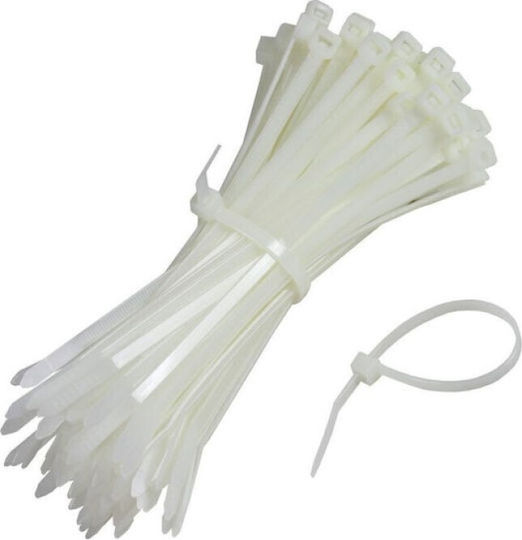 Helix Plastic Cable Ties 302mm x 3.6mm in White Colour 100pcs