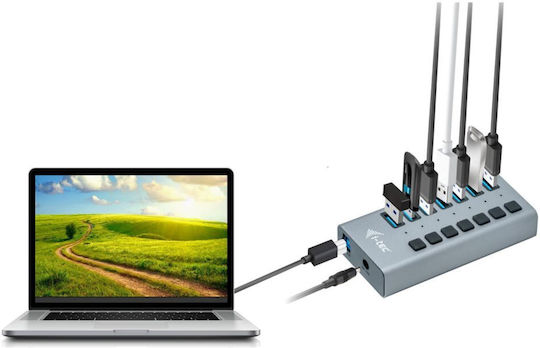 i-tec 7 Port USB 3.0 Hub with USB-A Connection