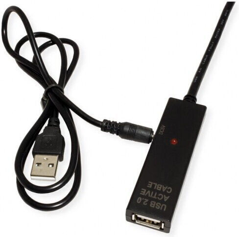 Roline Value Kabel 12.99.1114 Von Usb C M Nach Usb A F 20m Schwarzes
