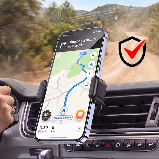 Avizar 360° Rotating Air Vent Car Mount Holder Smartphone Black