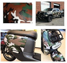 Forest Camouflage Car Wrap Bubble Removal Technology 1.5m X 1m Smartic Model Sma-000145