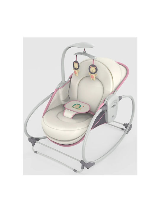 Balansoar Electric Pentru Bebeluși Cu Muzică Roz Pentru Copil Până La 15kg