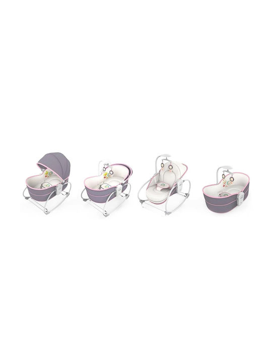 Balansoar Electric Pentru Bebeluși Cu Muzică Roz Pentru Copil Până La 15kg