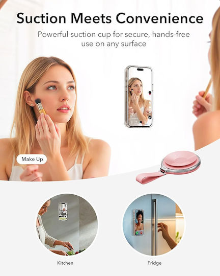 ESR Suction Αντιολισθητική Βάση Κινητού σε Ροζ χρώμα