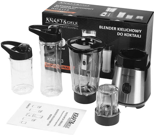 Kraft & Dele Μπλέντερ με Πλαστική Κανάτα 570 ml 1500W Γκρι KD4113